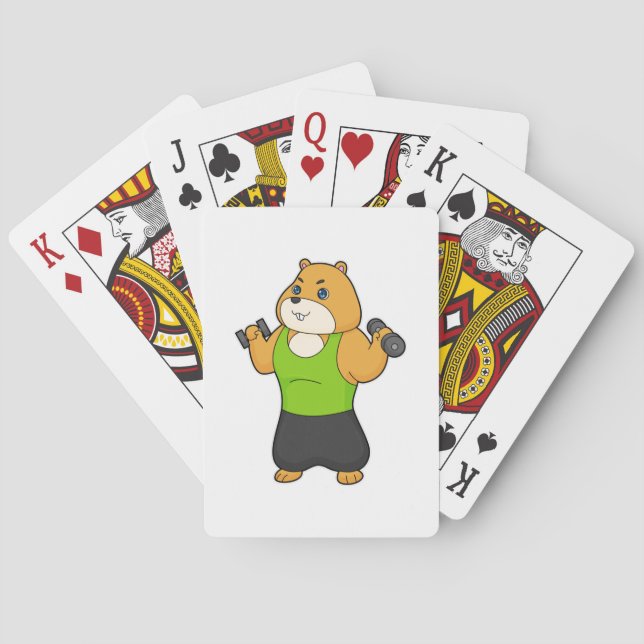 Jeu De Cartes Hamster Fitness Dumbbell (dos)