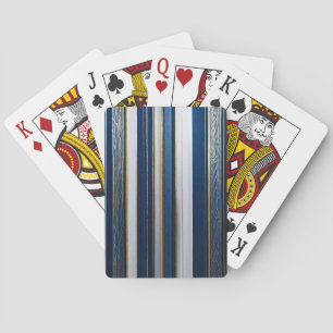 Jeu De Cartes Hanoukka Blues Stripes Bleu Blanc Or