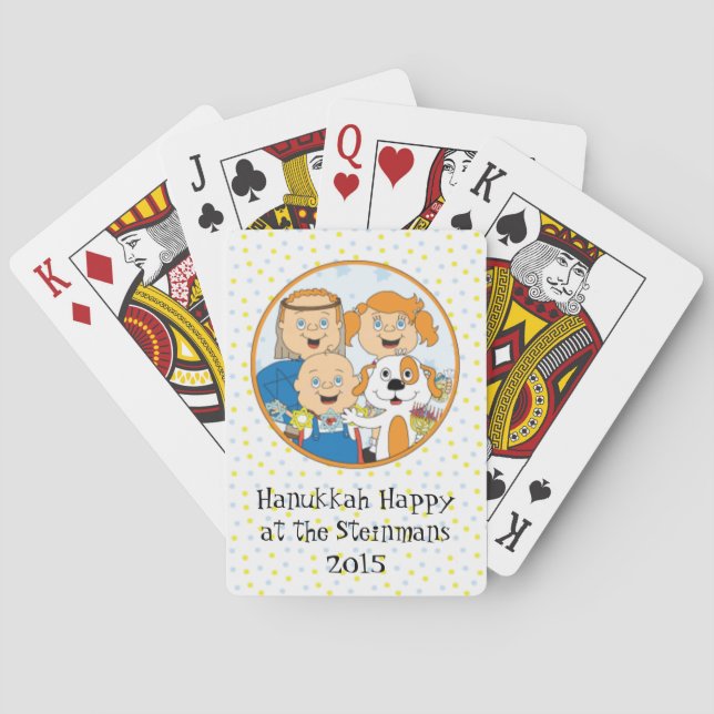 Jeu De Cartes Hanoukka Playing Cartes Standard Personnalisé (dos)