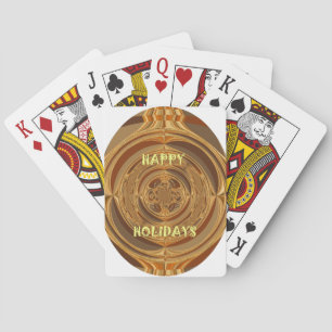 Jeu De Cartes Happy Holidays Circle Art Print/Design
