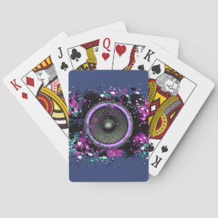 Jeu De Cartes Haut-parleur de musique et peinture éclaboussée