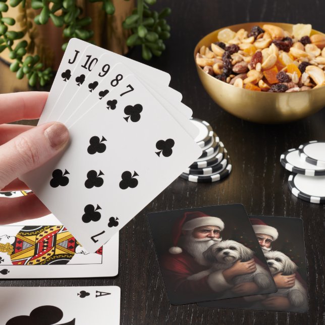 Jeu De Cartes Havanais avec Noël Festif du Père Noël (In Situ)