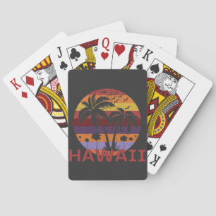 Jeu De Cartes Hawaii Vintage Palm Trees Voyage