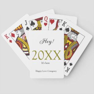 Jeu De Cartes Hé, c'est nouvel an ajout année or noir simple. Mi