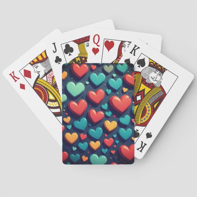 Jeu De Cartes Hearts Valentine Art (dos)
