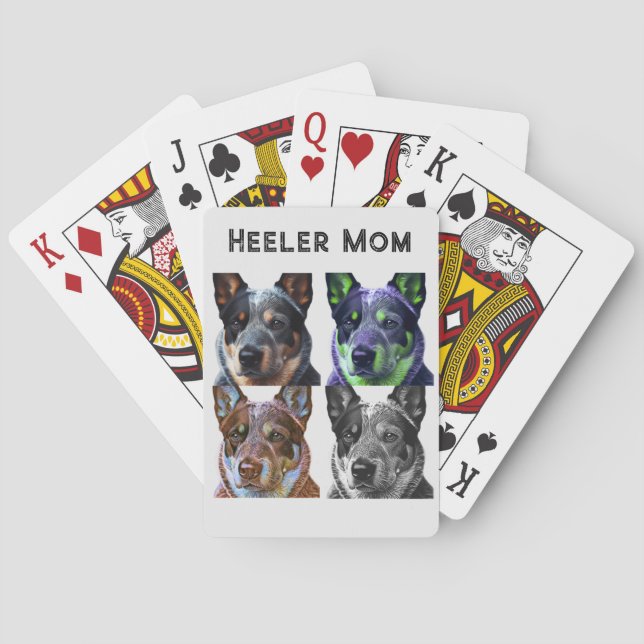 Jeu De Cartes Heeler Maman Blue Heeler Chien Maman (dos)