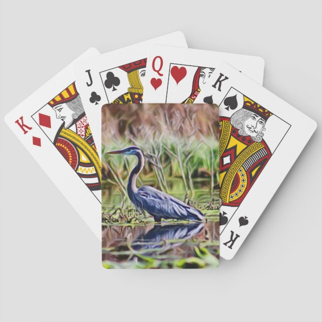 Jeu De Cartes Héron bleu (dos)