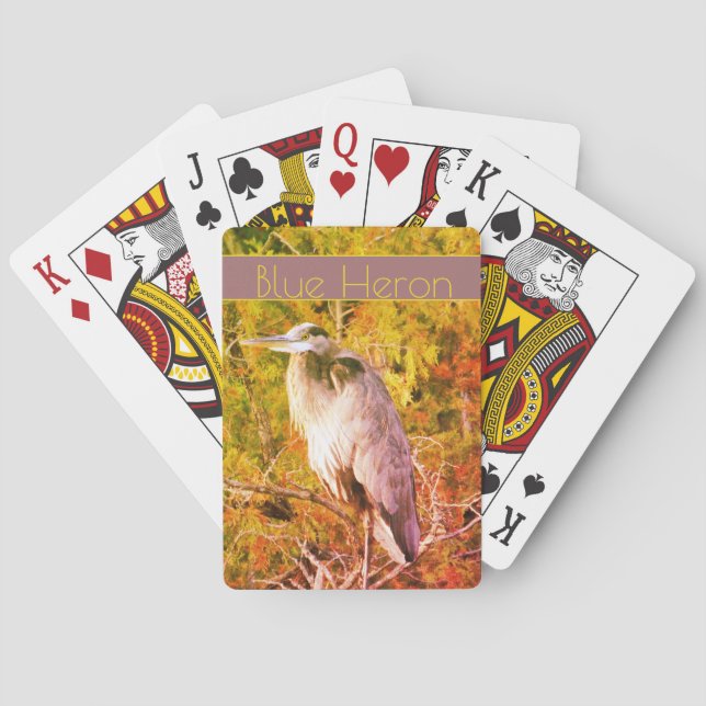 Jeu De Cartes Héron bleu Nature Thématique (dos)