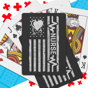 Jeu De Cartes Héros américain Drapeau Héros Coeur Infirmière App