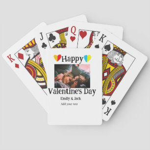 Jeu De Cartes Heureuse Sainte-Valentin ajouter nom de couple pho
