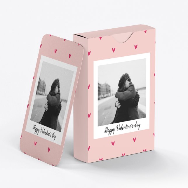 Jeu De Cartes Heureuse Sainte-Valentin | Coeur rose et rouge | C (Créateur téléchargé)