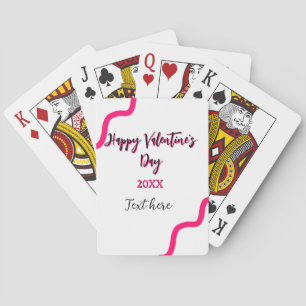 Jeu De Cartes Heureuse Sainte-Valentin rose noir spirale audacie
