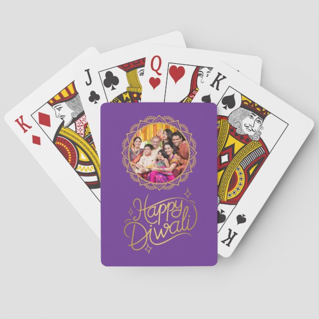 Jeu De Cartes Heureux Diwali Photo (dos)