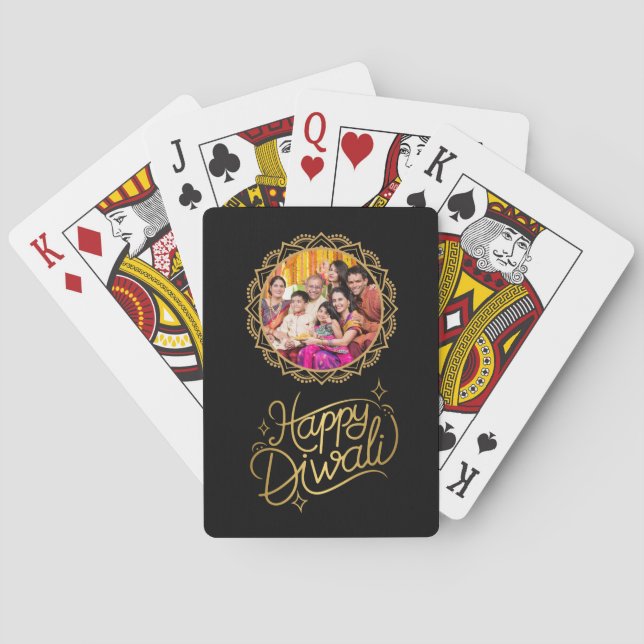 Jeu De Cartes Heureux Diwali Photo (dos)