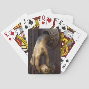 Jeu De Cartes Heurtoir de porte main gros plan, Mexique