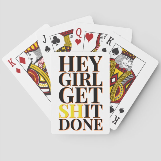 Jeu De Cartes Hey Girl Get SH It Done - Inspirationnel (dos)
