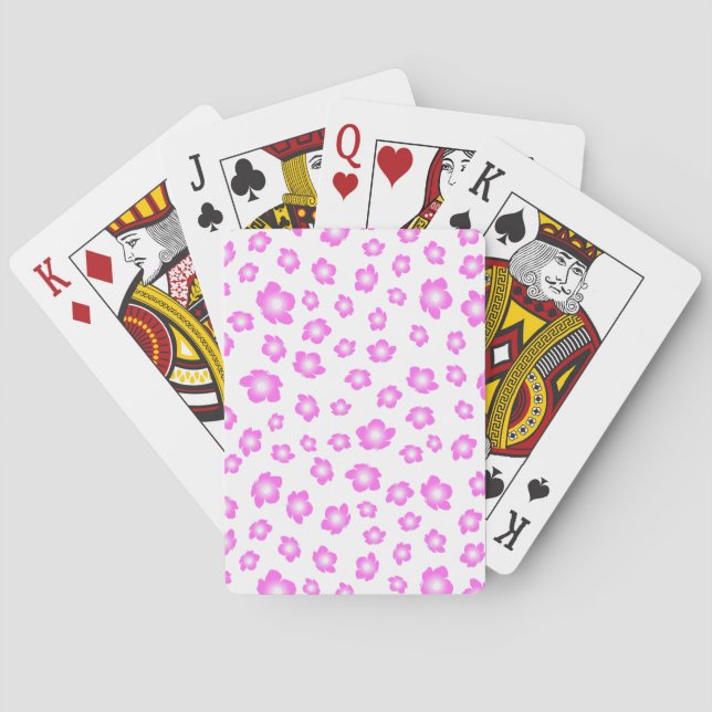 Jeu De Cartes Hibiscus rose doux (dos)