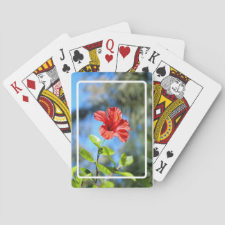 Jeu De Cartes Hibiscus rouge