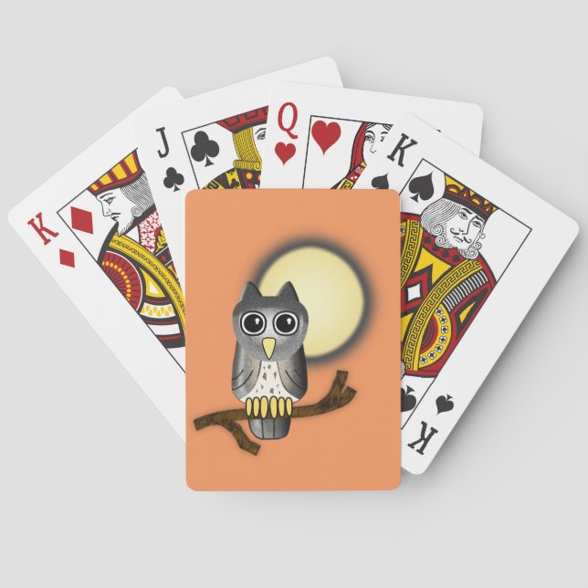 Jeu De Cartes Hibou d'Halloween (dos)