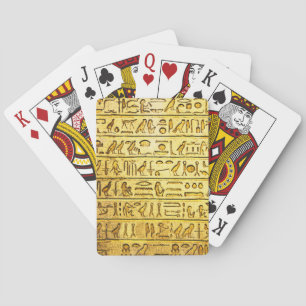 Jeu De Cartes Hiéroglyphes égyptiens anciens Jaune