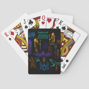 Jeu De Cartes Hiéroglyphes et symboles de l'Egyptian