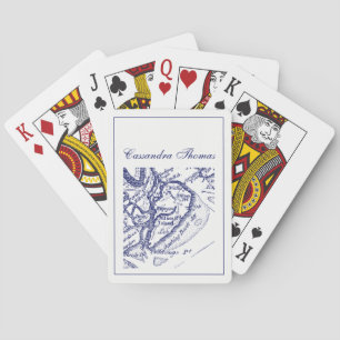 Jeu De Cartes Hilton Head Island SC Carte Vintage Marine Blue