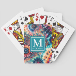 Jeu De Cartes Hippie Retro Cravate-Dye Monogrammé