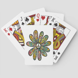 Jeu De Cartes Hippie Trippy Flower Power Peace Sign Seventies