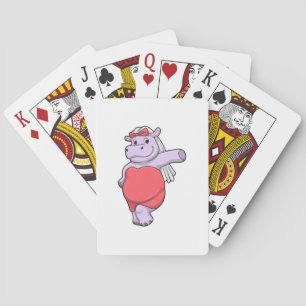 Jeu De Cartes Hippo en mariée avec Voile & Bow