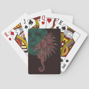 Jeu De Cartes hippocampe au bord de la lune