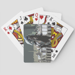 Jeu De Cartes Hippocampe Avec Jockey En Bleu Jouer Cartes