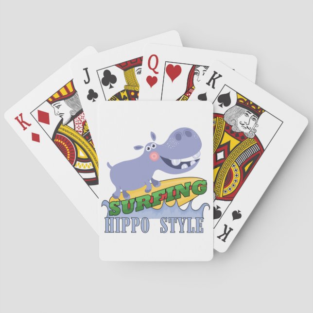 Jeu De Cartes Hippopotame de surfer (dos)