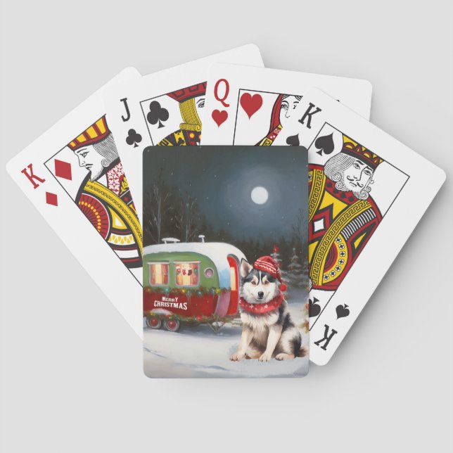 Jeu De Cartes Hiver Sibérie Husky Caravan Christmas Adventure (dos)