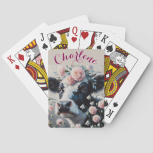 Jeu De Cartes Holstein Cow oeillets ferme personnalisée