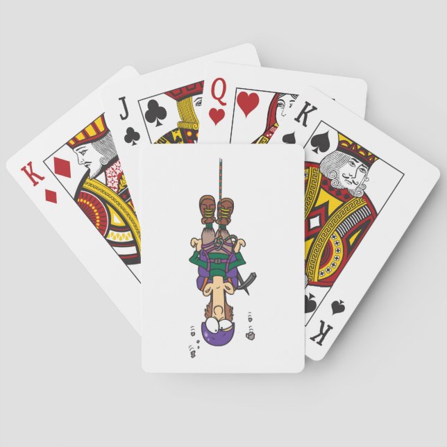 Jeu De Cartes Homme Accroché À Une Corde (dos)