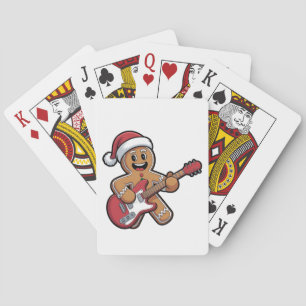 Jeu De Cartes Homme en pain d'épices joue de la guitare électriq