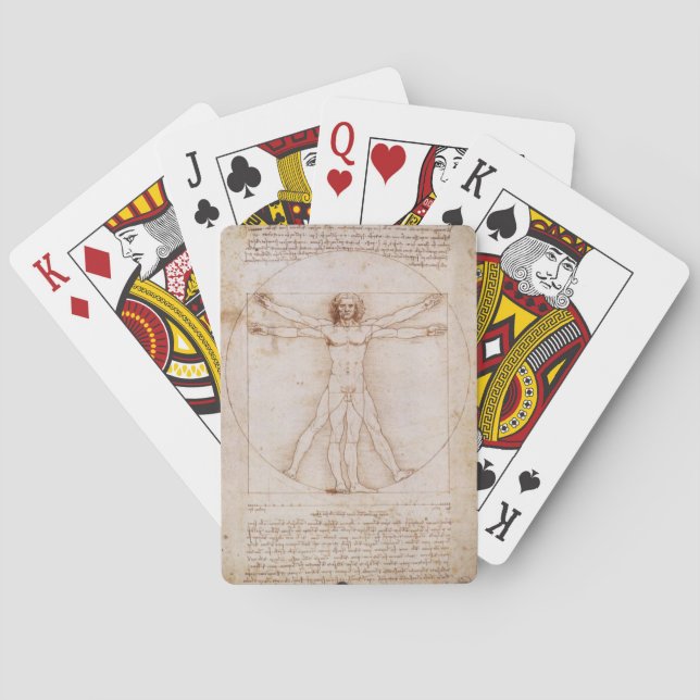 Jeu De Cartes Homme vitruvien par Leonardo daVinci (dos)