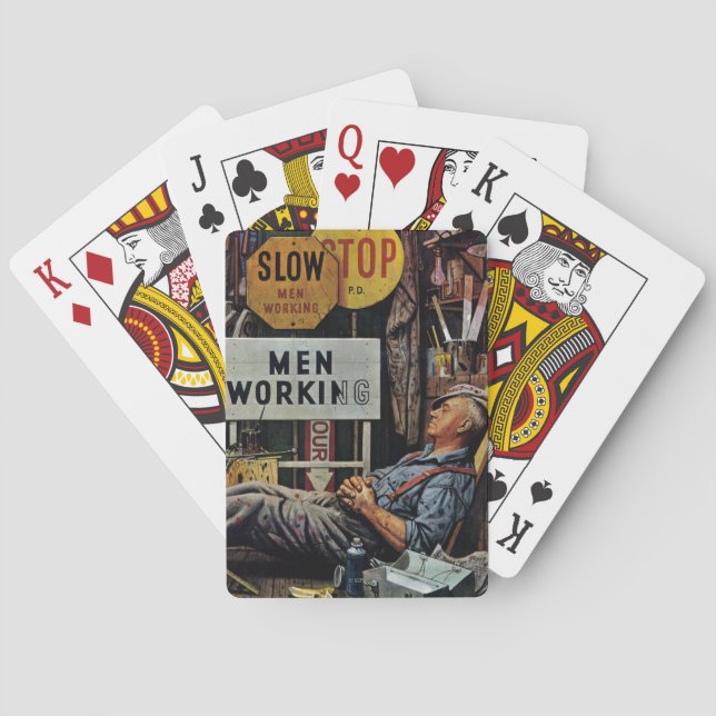 Jeu De Cartes Hommes qui travaillent (dos)