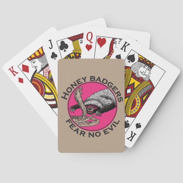 Jeu De Cartes Honey Badger Craindre pas mal drôle Badass Slogan  (dos)