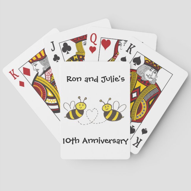 Jeu De Cartes Honey Bees with Heart (dos)