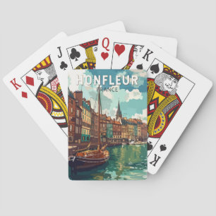 Jeu De Cartes Honfleur France Travel Art Vintage