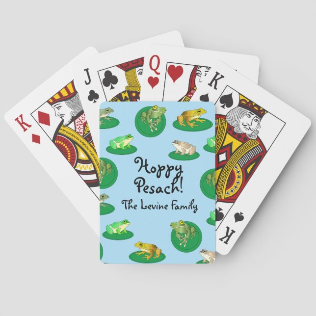 Jeu De Cartes Hoppy Pesach ! Cartes de lecture personnalisées (dos)