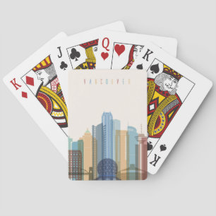 Jeu De Cartes Horizon de ville de Vancouver, Canada  