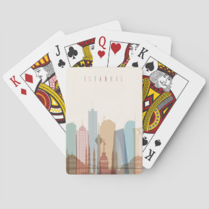 Jeu De Cartes Horizon de ville d'Istanbul, Turquie