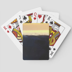 Jeu De Cartes Horizon Vague et coucher de soleil