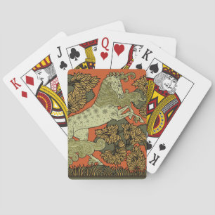 Jeu De Cartes Horse Arts médiévaux Artisanat Art Nouveau
