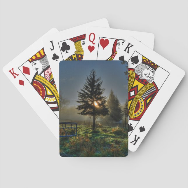 Jeu De Cartes Horse Ranch Sunrise Nature Photo (dos)