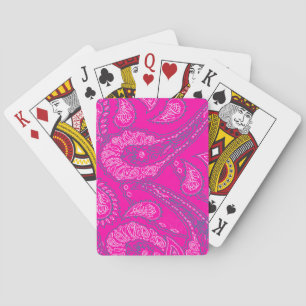 Jeu De Cartes Hot Pink Blue Paisley