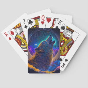 Jeu De Cartes Howling Wolf Surreal Imaginaire