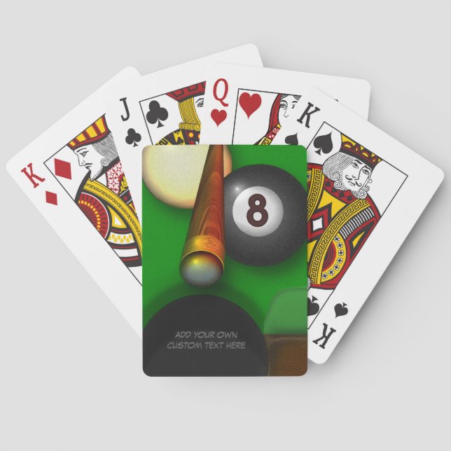 Jeu De Cartes Huit Bal Pool et Billard Personnalisé (dos)
